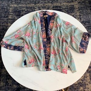 Multicolored, flower shawl, one size